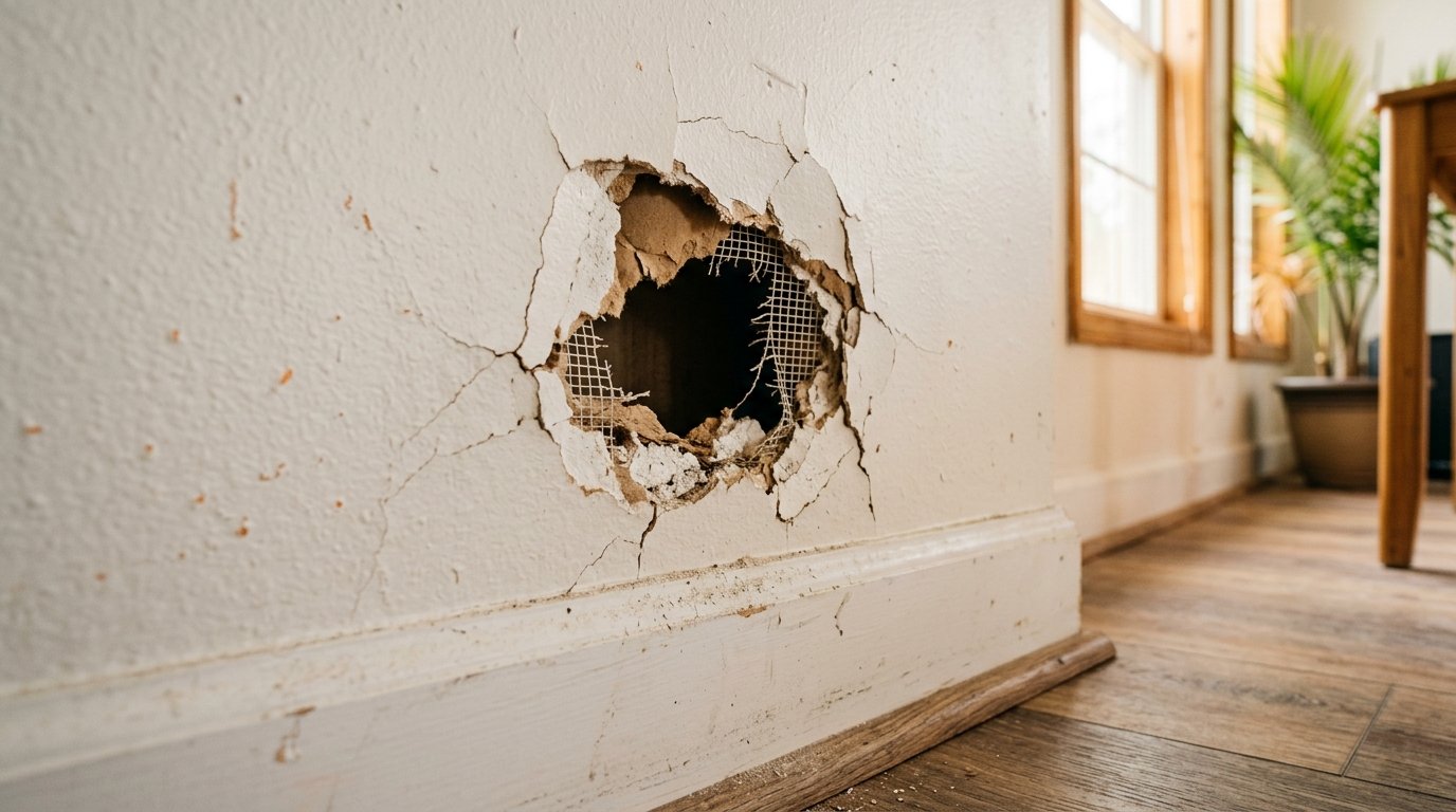 Damaged Drywall Before